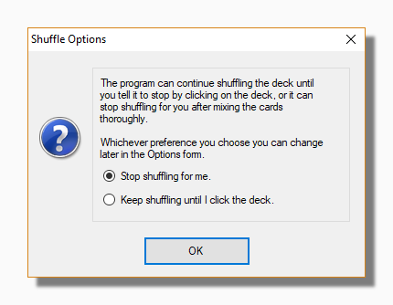 Shuffle Options
